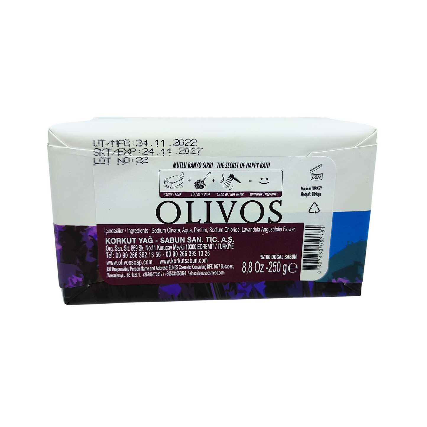 OLIVOS - 土耳其SPA系列放鬆薰衣草香皂 (250克) #包裝版本隨機發貨